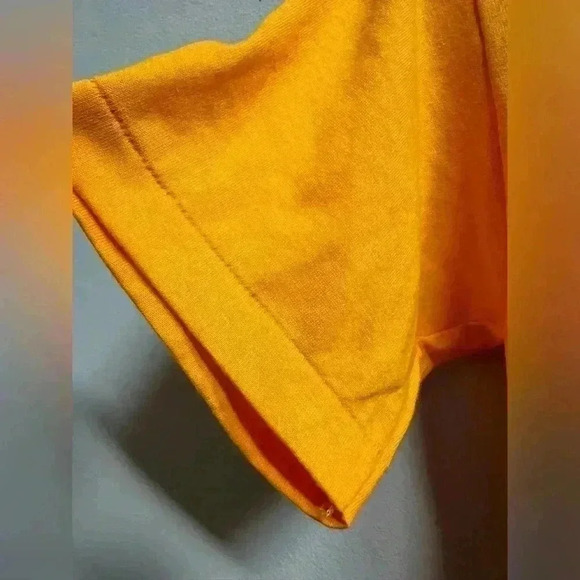 NEW | Vintage 80s Jerzee by Russell Single Stitch T-Shirt | Mustard | Size S - Picture 5 of 6